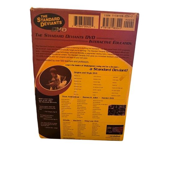 Shakespeare Pack The Standard Deviants 3 DVDs Discs - Picture 8 of 8